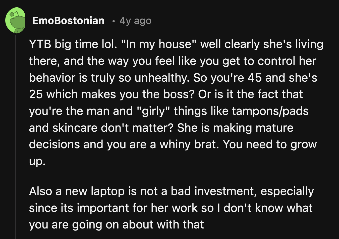 Redditors set OP straight. They pointed out exactly where he went wrong.