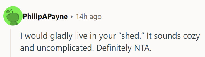 Cozy, private, and free? That “shed” is starting to sound like prime real estate.