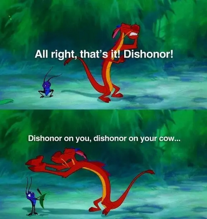 21. In Mulan, when Mushu didn't hold back