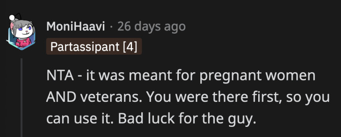 OP was already out of her car when he tried to intimidate her