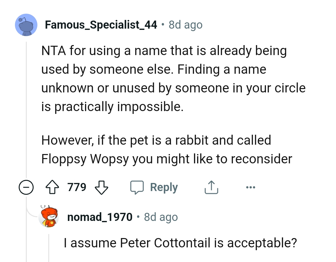 Finding a name that isn't used by someone is practically impossible