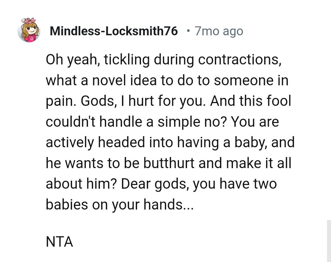 The OP is heading into having a baby, and her fiancé decided to be an AH