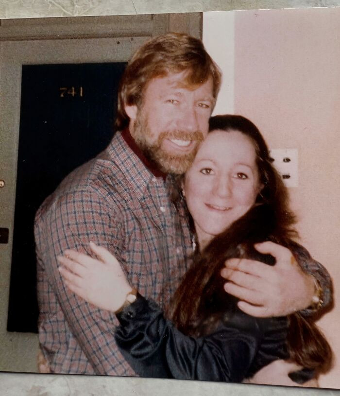 "My Mom With Chuck Norris, 1983"
