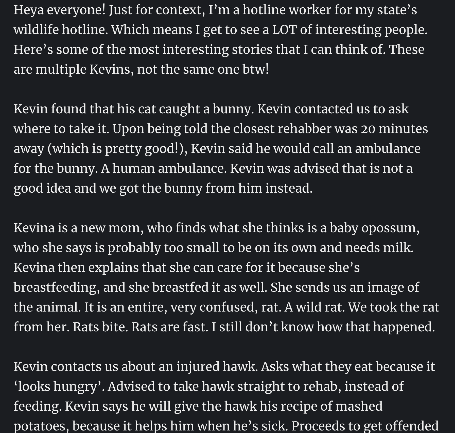 21. Kevins Calling the Wildlife Hotline