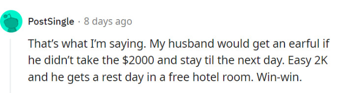 Who would turn down that offer anyway?