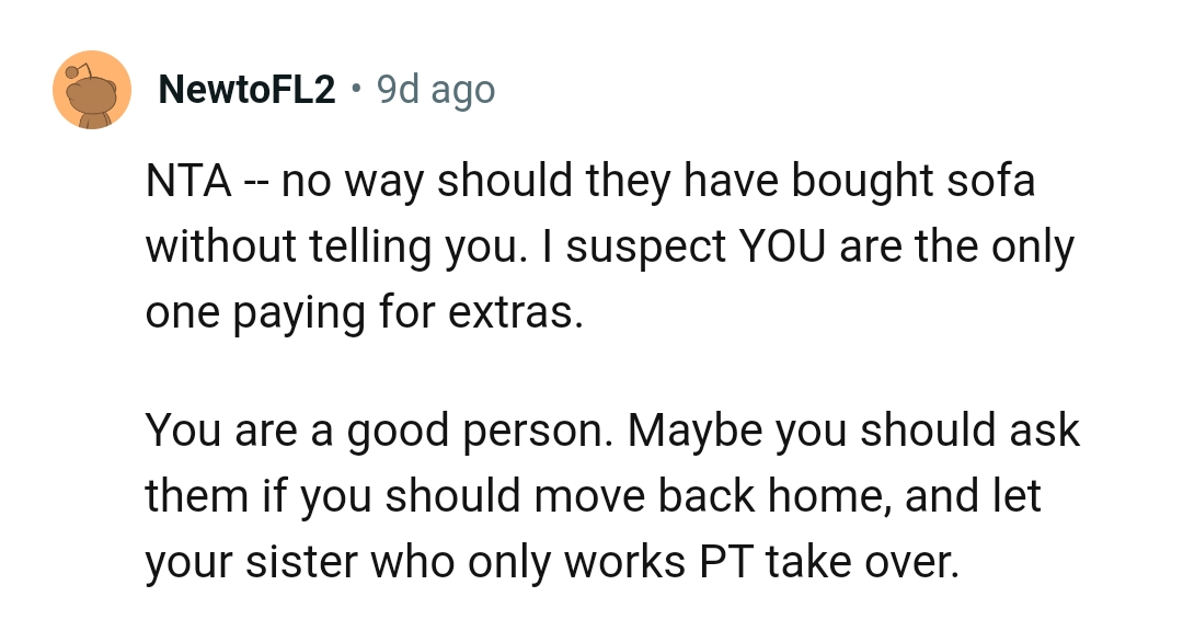 The OP might be the one paying for the extras