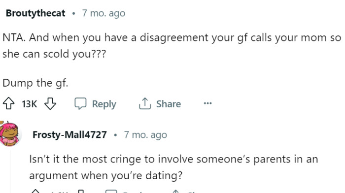 Call mom to take care of business...