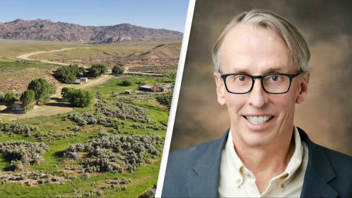 Cattle ranch landscape with conservation focus, linked to sage-grouse habitat.