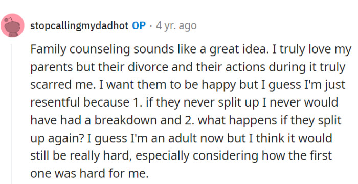 What OP feels is completely valid! All that trauma and for what?