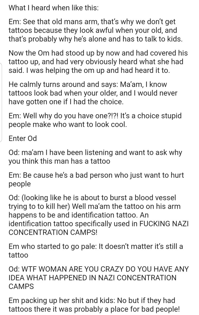 This was how the conversation went