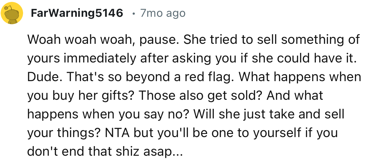 “NTA but You'll Be One to Yourself If You Don't End That Shiz ASAP.”