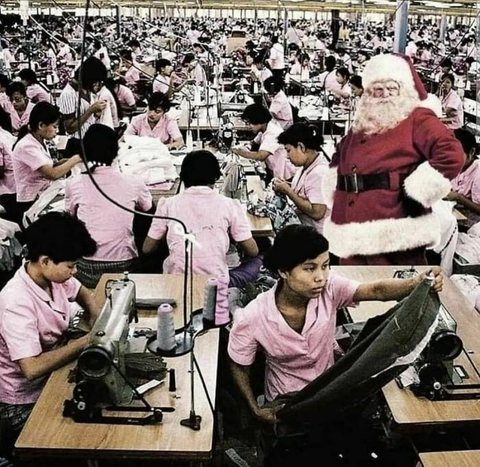 19. Santa in a sweatshop