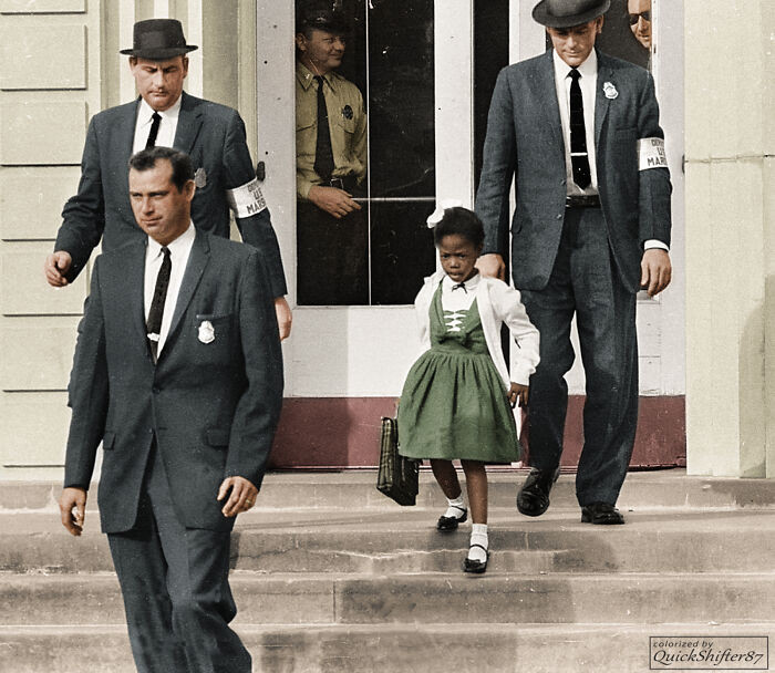 "Ruby Bridges, The First African-American To Attend A White Elementary School In The Deep South, 1960. "