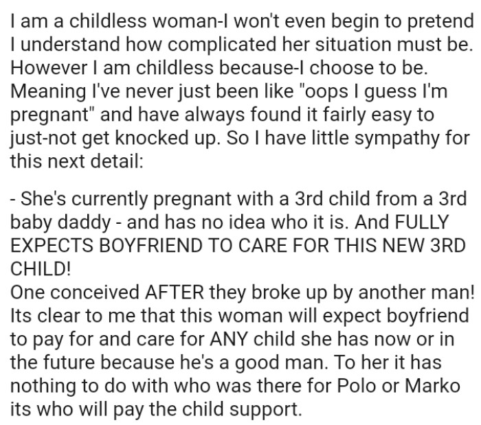 The OP has little sympathy for this next detail