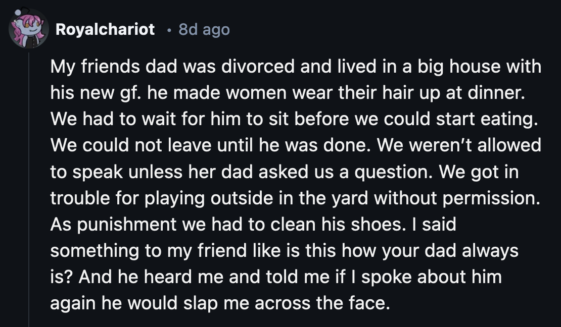 8. At no cost should this dad and that other dad meet. Their evil would create a rift in the universe.