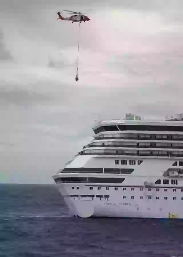 Food and supplies were dropped off to the ship then.