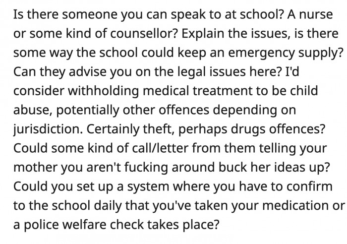 Let's hope OP listened