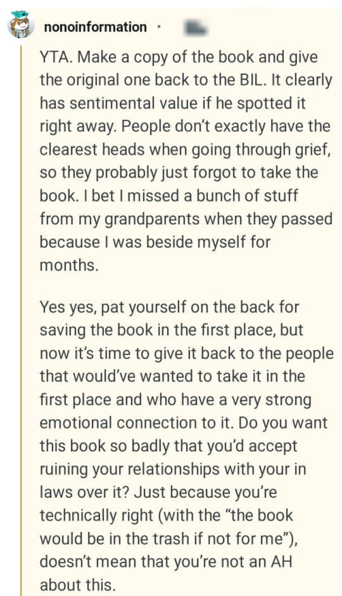 It clearly has sentimental value for them to want it back