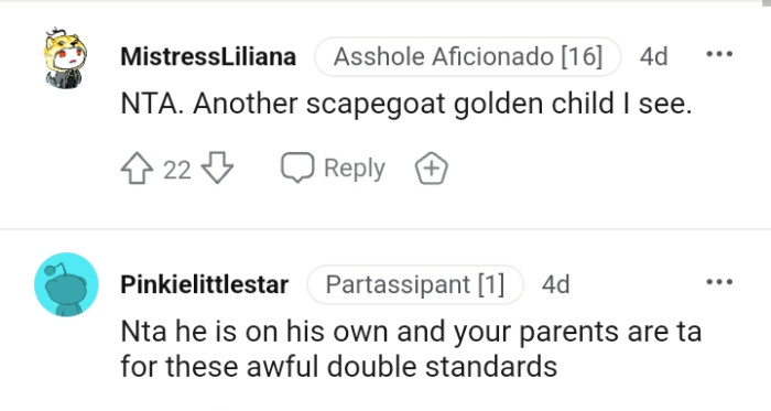 OP's brother is on his own, and his parents are the AHs