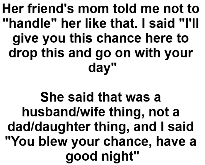 The mom speaking up like this was uncalled for and also a little bit strange because we don't even understand what the issue was.