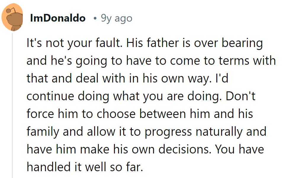 Not her referee. Let him handle his dad.