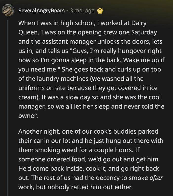 2. That's what they call teamwork.