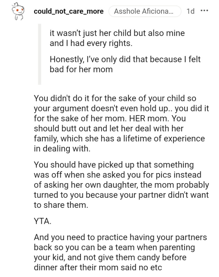 The OP should have picked up on that something was off