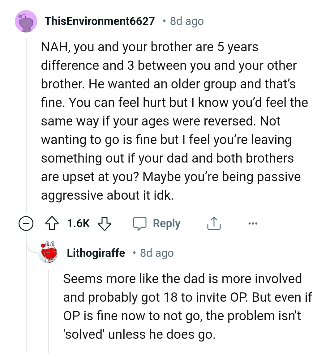 This Redditor believes the OP is leaving some details out