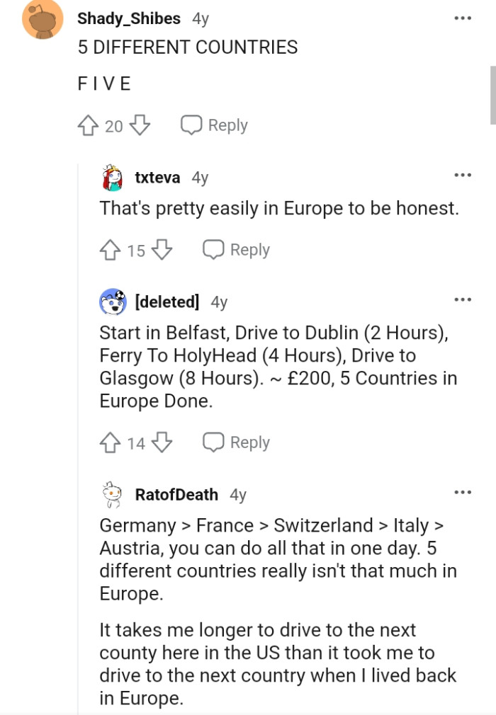This Redditor says five different countries are easy to visit in Europe