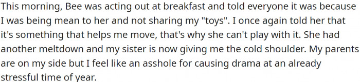 But she wouldn't take no for an answer. The next morning, she threw a fit