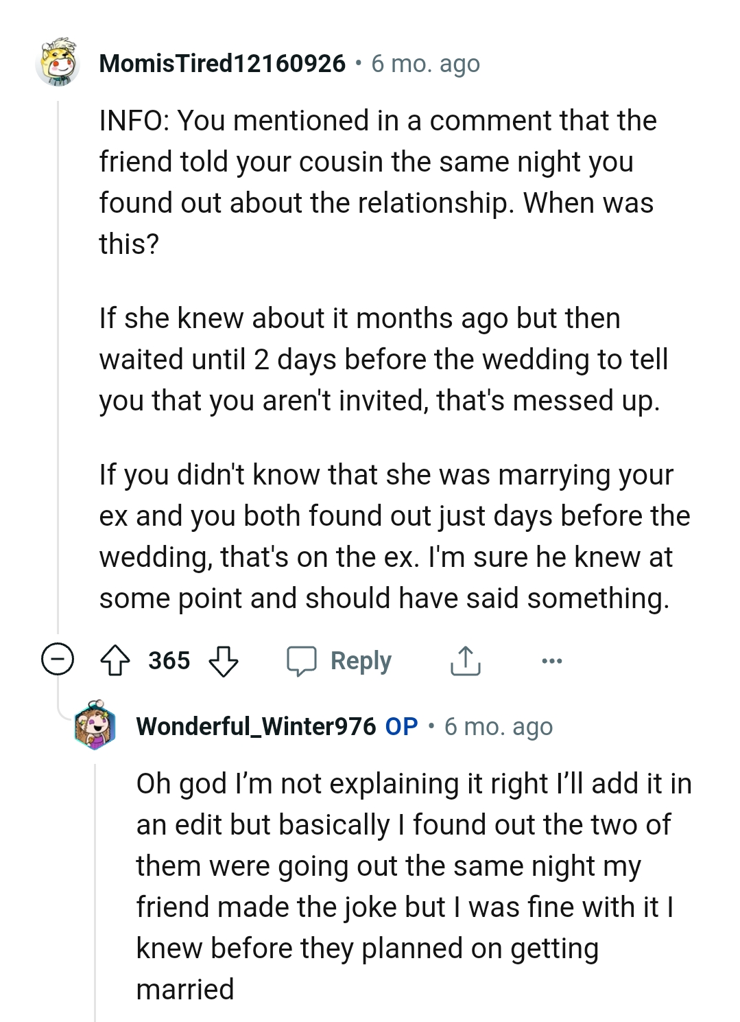 He should have known to say something