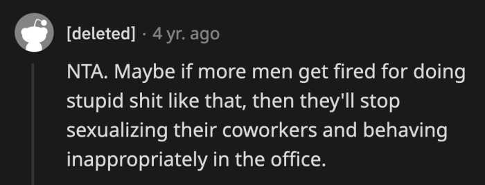 Objectifying coworkers while surrounded by said coworkers was dumb