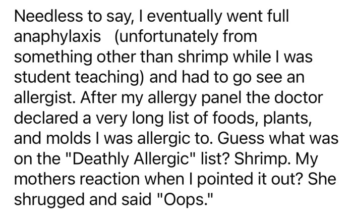 The mother needed to hear it from a doctor but still couldn't admit she was wrong.