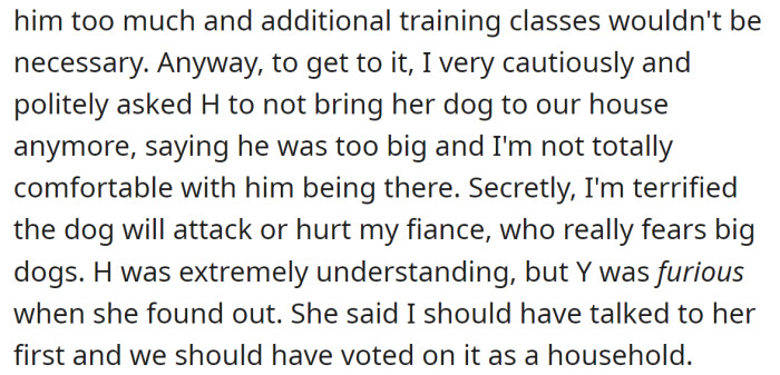 But the roommate is upset, believing they should have discussed the OP's decision together: