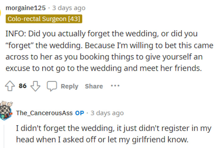 This person asked for some information, and they actually got a response from OP on what his thought process was.