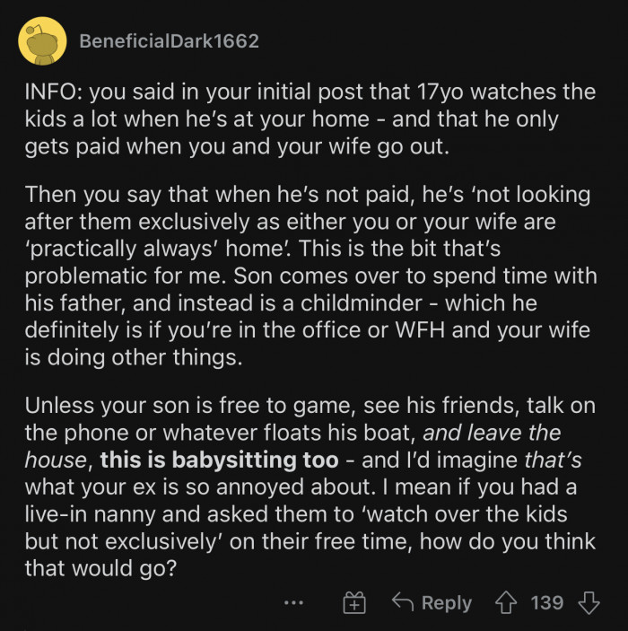 This user asked OP to provide more context about the situation so they could make a proper judgment.