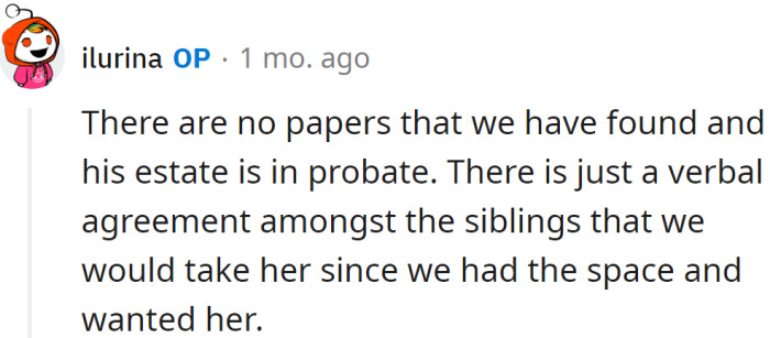 And the OP responded: