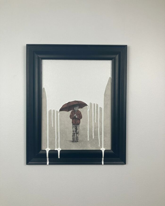 “The Drop” installation with framing elements, continues into “Hide And Seek.”