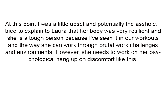 She needs to work on her psychology