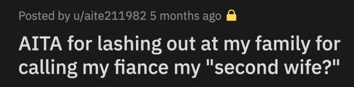 OP's Family Was Happy That He Met Someone New