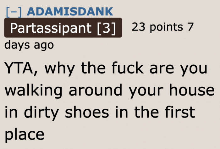 People were disgusted with the OP, calling her the a-hole.