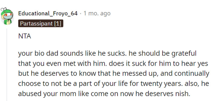 His two-decade absence is his problem.