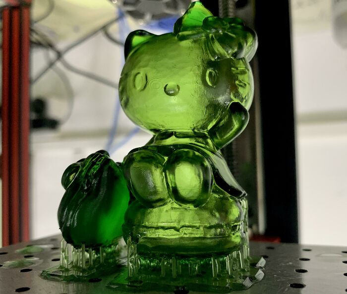 "A Resin Printed Hello Kitty By LR-002R: Vacation Will Be On After 2 Weeks :)"