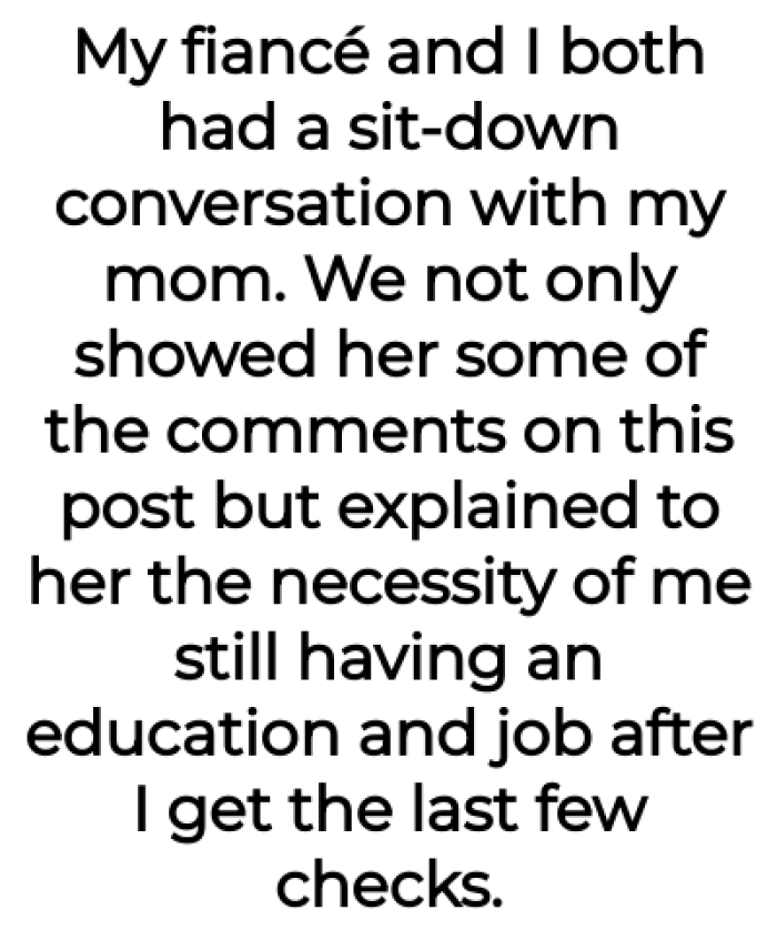 OP confronting her mum