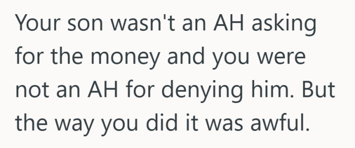 No villains here, just a reminder that delivery can matter as much as the decision.