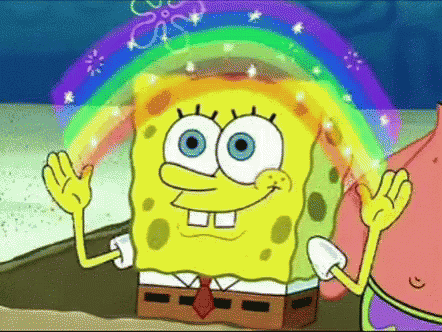 This is what goes on in my head when I look at that rainbow mustache doggo: