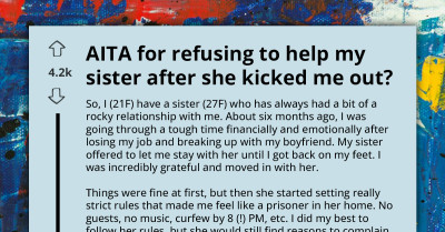 Strict Woman Evicts Sister For Rule-Breaking, Now Seeks Reconciliation After Losing Job And Home