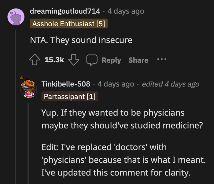 Their reaction has nothing to do with OP. They could be projecting their insecurity.