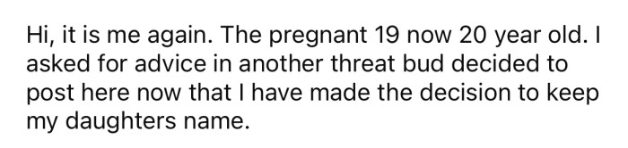 She explained that she is pregnant with a little girl.