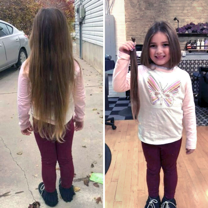 43. This Is Sweet 6-Year-Old, Katie Jo. She Donated 17 Inches Of Her Hair In Honor Of Her Aunt